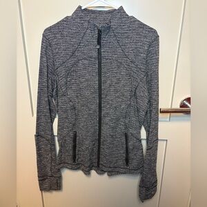 Lulu Lemon Herringbone Gray Full-Zip Define Jacket